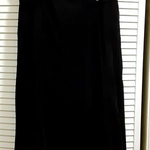 Black ankle length corduroy